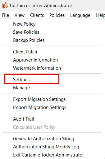 e-locker data loss prevention(DLP) - Curtain Admin