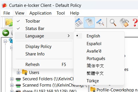 Multilingual Interface Support