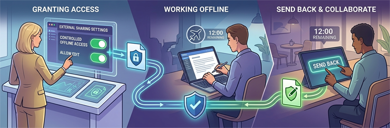 Controlled Offline Access & Two-Way Editing